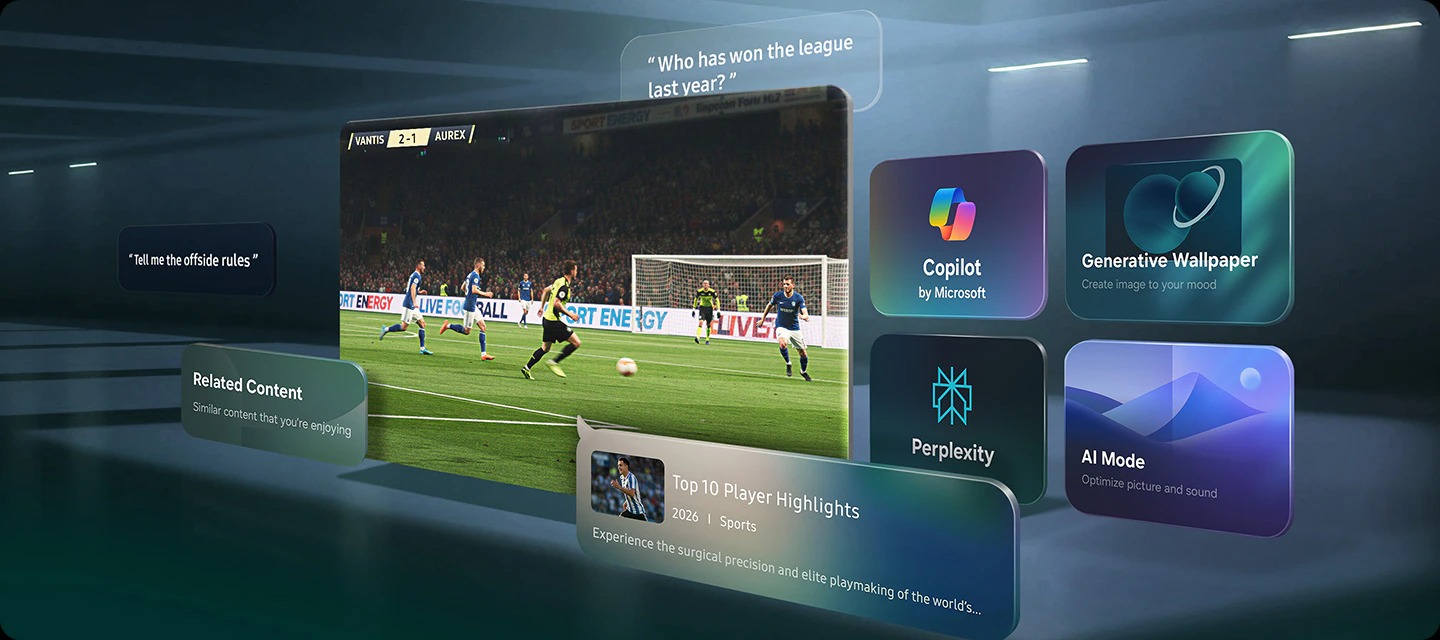 AI Vision tích hợp trên tivi samsung cho trải nghiệm người dùng liền mạch và thuận tiện hơn